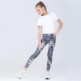 img 1 attached to Quedoris 3 Pack Mermaid 🧜 Printed Leggings - Girls' Clothing Leggings