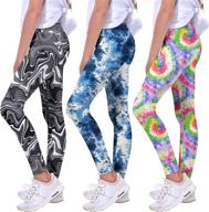 quedoris 3 pack mermaid 🧜 printed leggings - girls' clothing leggings logo