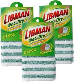 img 1 attached to Libman 1485 Microfiber Wet and Dry Mop Replacement Refills - 3 Pack, Green and White