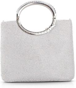 img 4 attached to LIFEWISH Crystal Rhinestone Cocktail Wedding（Silver S） Women's Handbags & Wallets ~ Clutches & Evening Bags