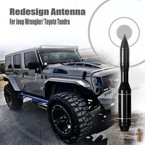 img 3 attached to 🚙 Premium UOFFROAD Antenna Replacement Accessories for Jeep Wrangler JL/JK/JT & Toyota Tundra - Durable Aluminum, Sleek Black Design