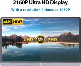 img 2 attached to NexiGo 2021 4K Portable Monitor Computer: Premium 15.6" Screen, Stunning 3840X2160P Resolution, PM4K15-AM02, HD Display