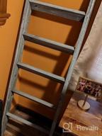 img 1 attached to Stylish And Functional Hallops 5Ft Wooden Blanket Ladder - Perfect For Rustic Farmhouse Decor! review by Dan Deng