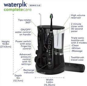 img 3 attached to Black Waterpik Complete 💧 Care 5.0 Toothbrush and Water Flosser