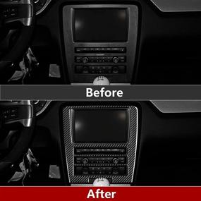 img 2 attached to 🏎️ Enhance Your Ford Mustang's Interior with Carbon Fiber CD Decoration Panel Sticker Decals - High-Quality Trim Cover for 2009-2014 Models