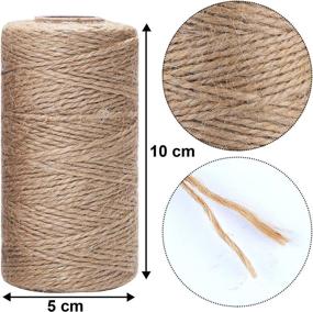 img 3 attached to Elcoho 3 Rolls Christmas Twine Natural Jute String Cotton Twine For Gift Wrapping DIY Crafts Gardening，984 Feet Totally (Mixed Color