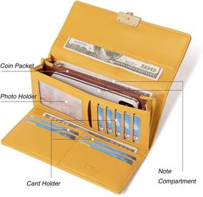 img 2 attached to Wallet Leather Designer Trifold Organizer Women's Handbags & Wallets - Wallets