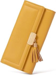 img 4 attached to Wallet Leather Designer Trifold Organizer Women's Handbags & Wallets - Wallets