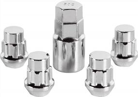 img 1 attached to Topline Products C40405 Chrome 1.25" Standard Acorn Wheel Locks 1/2" Thread Set Of 4 Locks With 1 Key