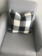 img 1 attached to Farmhouse Chic: Set Of 4 Buffalo Check Plaid Throw Pillow Covers For Home Decor & Living Spaces! review by Jacob Richmond