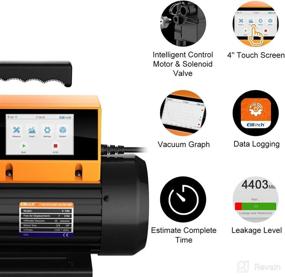 img 1 attached to 🔧 Elitech V700: Ultimate Intelligent HVAC Vacuum Pump for Automotive – Next-Gen 7 CFM 2 Stage with Touch Screen App