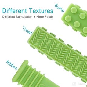 img 3 attached to 🧩 Sensory Chew Toys for Autistic Children - Silicone Teether Toys (4 Pack): Alternative to Chew Necklaces for Sensory Kids, ADHD, SPD, Teething, Oral Motor Stimulation