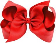grosgrain hair clips with 6" bows for girls - alligator clip hair accessories by coveryourhair logo