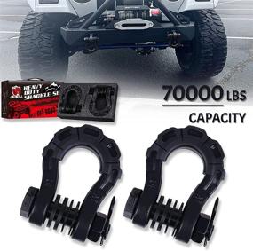 img 4 attached to 🔗 AMBULL Shackles Upgrade 3/4" D Ring Shackle (2 Pack) 70,000 lbs Break Strength - 7/8" Pin, Isolator, and Washer Kits for Tow Strap, Winch, Off-Road Truck Recovery - Black