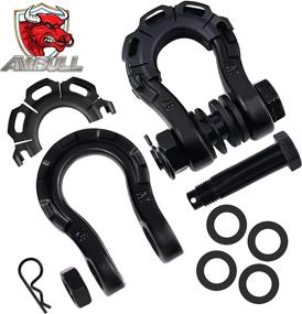 img 3 attached to 🔗 AMBULL Shackles Upgrade 3/4" D Ring Shackle (2 Pack) 70,000 lbs Break Strength - 7/8" Pin, Isolator, and Washer Kits for Tow Strap, Winch, Off-Road Truck Recovery - Black