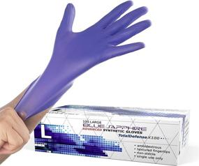 img 4 attached to 💉 Latex-Free Nitrile Disposable Gloves - Large Size, 100 Pack, for Medical Use