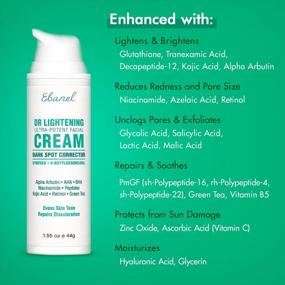 img 1 attached to 🔆 Ebanel Dark Spot Remover Cream for Face - Skin Brightening, Melasma, Hyperpigmentation and Sun Spot Treatment - Age Spot, Freckle Fade Cream with Synovea, 4-Butylresorcinol, Niacinamide, Glutathione