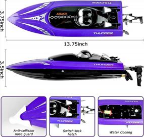img 3 attached to Experience Thrilling Speed With RC Boat Toy: Perfect For Outdoor Fun & Ideal Gift For Kids