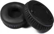 replacement earpads cushion cover compatible with beats solo 1.0 / solo hd wired headphone - black logo