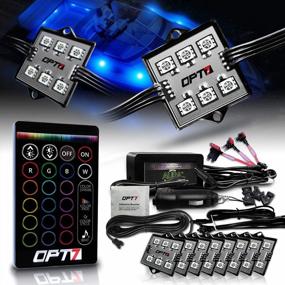 img 4 attached to OPT7 Aura 8-Piece LED Boat Interior Lighting Kit With Multi-Color Options, Wireless Remote Control, And Soundsync Technology
