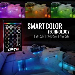 img 2 attached to OPT7 Aura Комплект из 8 светодиодов для внутреннего освещения лодки с многоцветными вариантами, беспроводным пультом дистанционного управления и технологией SoundSync