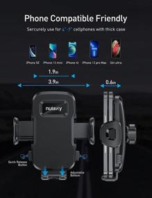 img 1 attached to 📱 Nulaxy [2022 Upgraded] Car Phone Holder Mount - Vent Friendly Design, Universal Fit for Vents, Hands Free Vent Phone Holder, Compatible with 99% Phones, Black