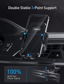 img 3 attached to 📱 Nulaxy [2022 Upgraded] Car Phone Holder Mount - Vent Friendly Design, Universal Fit for Vents, Hands Free Vent Phone Holder, Compatible with 99% Phones, Black