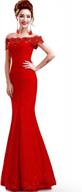 red off shoulder mermaid evening dress - babyonline® formal bridesmaid gown логотип