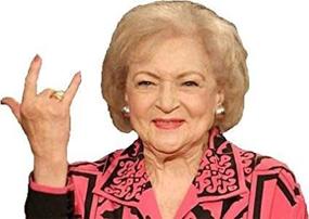 img 1 attached to 🤘 LA STICKERS Betty White Rock On - Stylish Graphic Decal for Auto, Wall, Laptop, Cell, Truck | Unique Sticker for Windows, Cars, Trucks