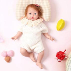img 1 attached to Realistic 18-Inch Full Body Silicone Baby Doll With Hair - Soft Newborn Reborn Dolls Made Of Silicone Material, Not Vinyl - Girl