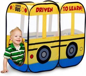 img 2 attached to Experience A Fun-Filled Adventure With My First School Bus Pop-Up Play Tent – Featuring Mesh Windows For Optimal Visibility And Ventilation!