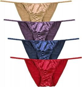 img 4 attached to Feel Luxurious And Sexy With Our Women'S Satin Tanga Panties - Available In S To Plus Sizes