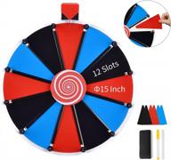 12 slot dry erase editable wall mounted spinning prize wheel - winspin 15 party game logo