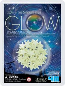 img 1 attached to Enhance Your Kids' Room with a 4M Glow-In-The-Dark Mini Stars Pack of 60 - Perfect Room Décor