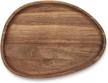 10.2x7.7x0.8 inch acacia wood serving tray platter plate for snacks, bread, fruit salad & cheese board logo