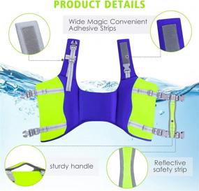 img 2 attached to 🐶 High Visibility Dog Life Jacket - Adjustable JuJubak Life Vest for Dogs, Superior Buoyancy, 14-20" Chest Circumference