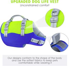 img 3 attached to 🐶 High Visibility Dog Life Jacket - Adjustable JuJubak Life Vest for Dogs, Superior Buoyancy, 14-20" Chest Circumference