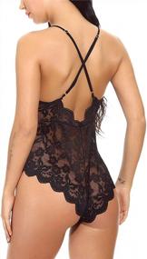 img 3 attached to JuicyRose Women One Piece Bodysuit Lingerie Teddy Plus Size