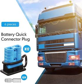 img 1 attached to 6 Sets 6-10 Gauge Battery Quick Connector 50A 12-36V Battery Quick Connect Disconnect Battery Quick Wire Harness Plug Kit Battery Quick Connector Disconnect Plug For Motor Winch Trailer (Blue)