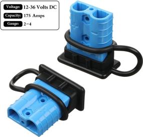 img 2 attached to 6 Sets 6-10 Gauge Battery Quick Connector 50A 12-36V Battery Quick Connect Disconnect Battery Quick Wire Harness Plug Kit Battery Quick Connector Disconnect Plug For Motor Winch Trailer (Blue)