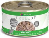 weruva truluxe cat food, kawa booty с тунцом kawakawa в соусе, банка 3 унции (упаковка из 24 шт.) logo