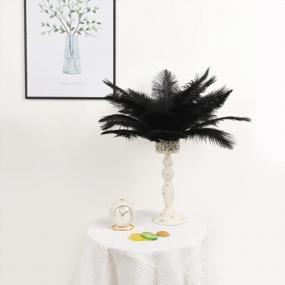 img 4 attached to Make Your Occasions Stand Out With 24Pcs Real Ostrich Feathers In Bulk Colors - Perfect For Christmas, Halloween, Weddings And Home Party Centerpieces