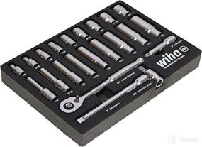 img 2 attached to 🔧 Optimized 22-Piece Standard and Deep Socket Tray Set for 3/8” Drive