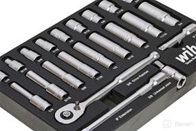 img 3 attached to 🔧 Optimized 22-Piece Standard and Deep Socket Tray Set for 3/8” Drive