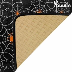 img 2 attached to Get Into The Halloween Spirit With Naanle'S Cobweb Anti-Fatigue Kitchen Mat - Non-Slip, Absorbent And Comfortable!