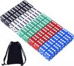 enhance your game nights with austor's 50-piece dice set: perfect for tenzi, farkle, yahtzee, bunco and math lessons, and comes with velvet storage bag! logo
