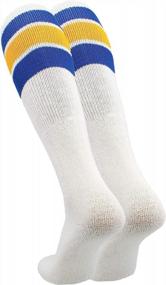 img 3 attached to Retro Three Striped Tube Socks For Men And Women