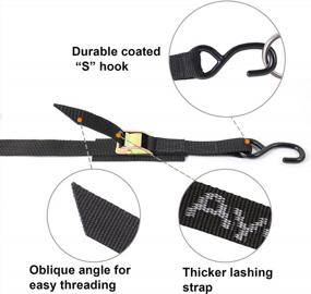 img 3 attached to Secure Your Gear With Ayaport Cam Buckle Tie Down Straps - 20Ft, 2200Lbs Break Strength - Pack Of 4, Ideal For Motorcycles, Kayaks, Cars, Trucks, Boats And Dirt Bikes