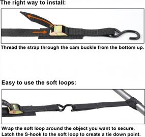 img 1 attached to Secure Your Gear With Ayaport Cam Buckle Tie Down Straps - 20Ft, 2200Lbs Break Strength - Pack Of 4, Ideal For Motorcycles, Kayaks, Cars, Trucks, Boats And Dirt Bikes