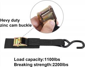 img 2 attached to Secure Your Gear With Ayaport Cam Buckle Tie Down Straps - 20Ft, 2200Lbs Break Strength - Pack Of 4, Ideal For Motorcycles, Kayaks, Cars, Trucks, Boats And Dirt Bikes
